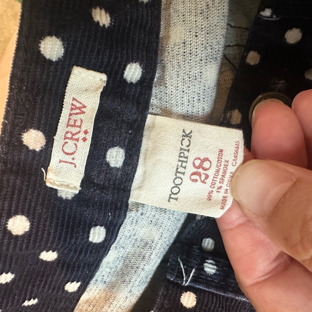 J. Crew Navy and White Polka Dot Pants - Picture 8 of 9